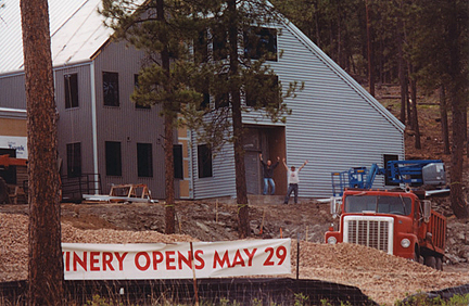 Construction nears completion on the exterior of the Prairie Berry Winery's current location near Hill City, South Dakota