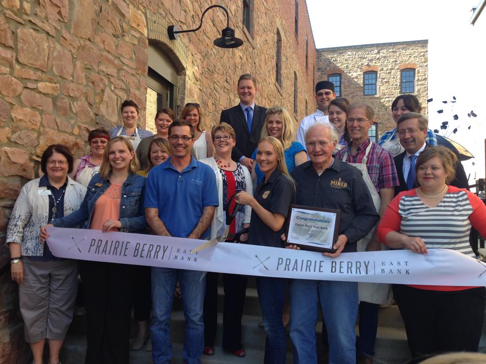 A ribbon cutting ceremony to mark the opening of Prairie Berry East Bank in Sioux Falls, South Dakota