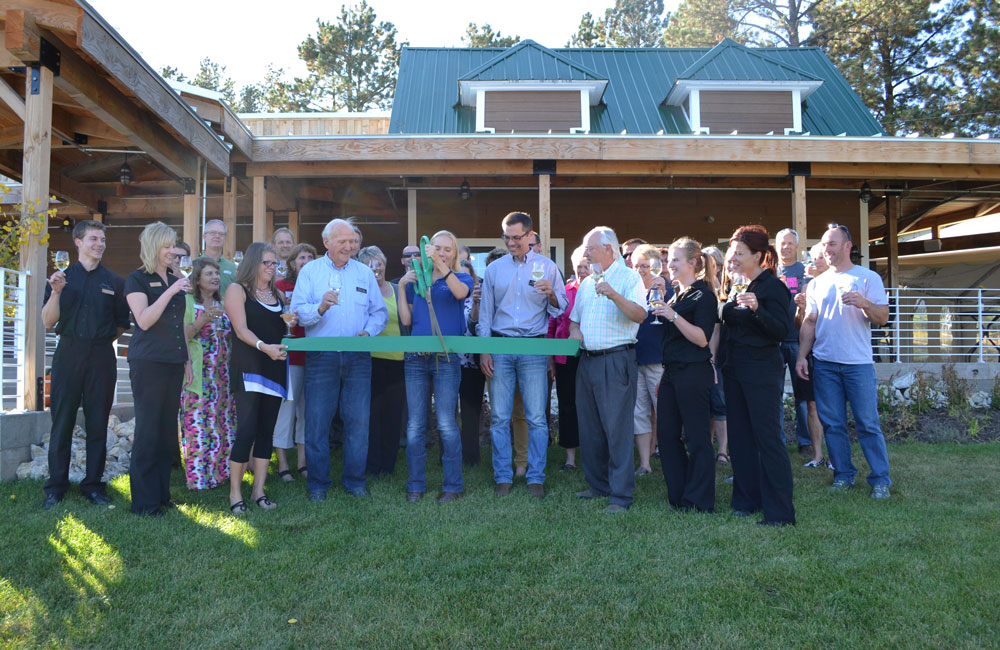 Ribbon cutting ceremony for The Homestead at Prairie Berry Winery, a premier private event space located near Hill City, South Dakota