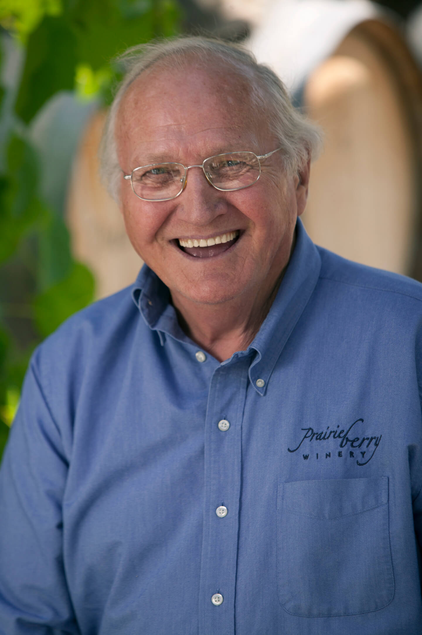 Ralph Vojta outside Prairie Berry Winery